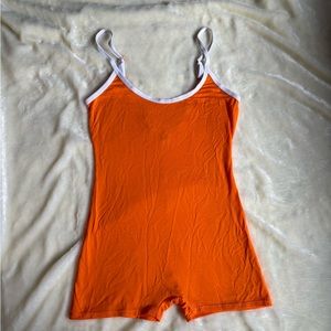 NWOT Orange and White One Piece Onesie from Parade